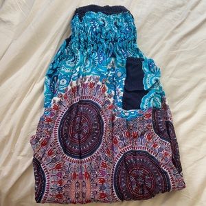 Boho handmade parachute pants